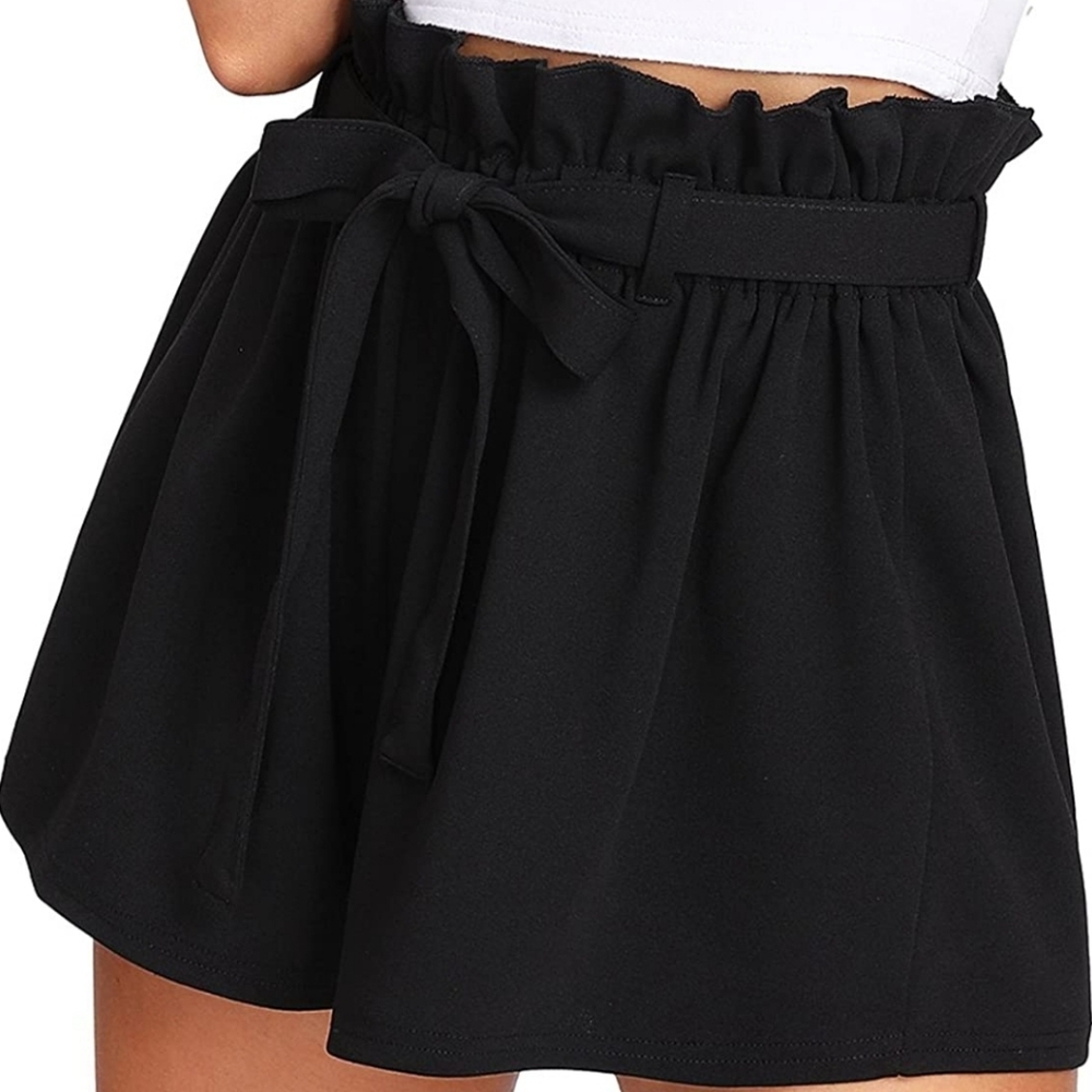 2/$25 Black Belted Shorts